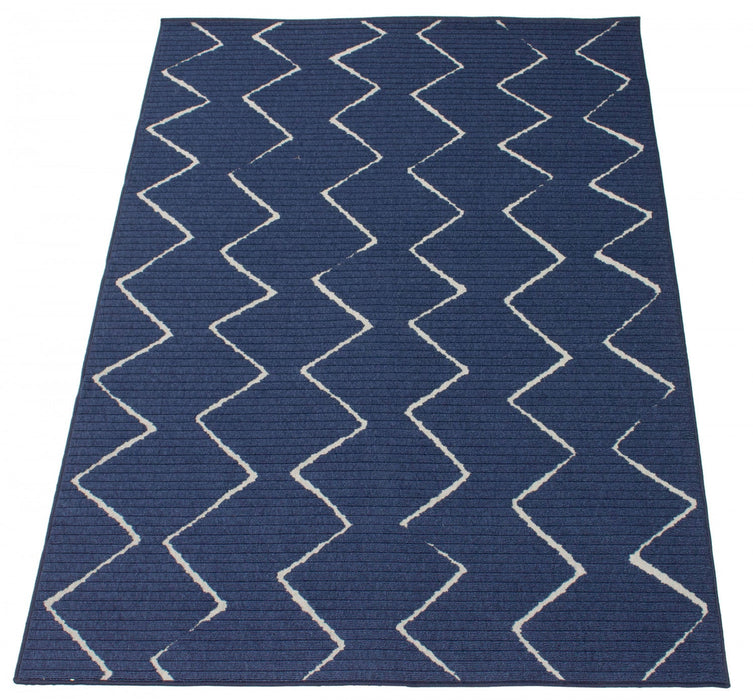Kimi Blue 6'7\" x 9'6\" Area Rug