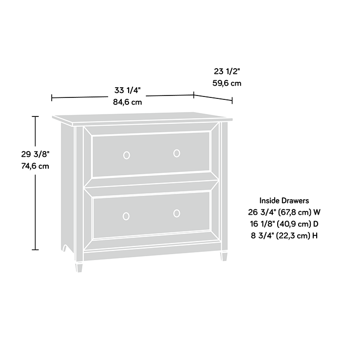 Edge Water Filing Cabinet - Estate Black
