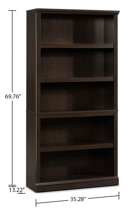 Florida Bookcase with Five Shelves - Jamocha Wood