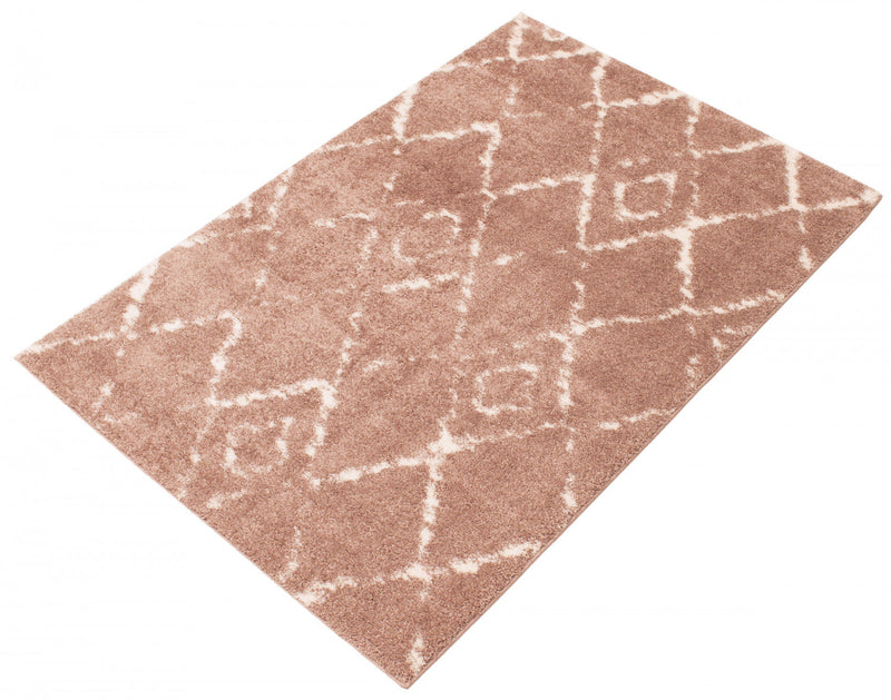 Serafina Pink Shag 7'10\" x 10'0\" Area Rug