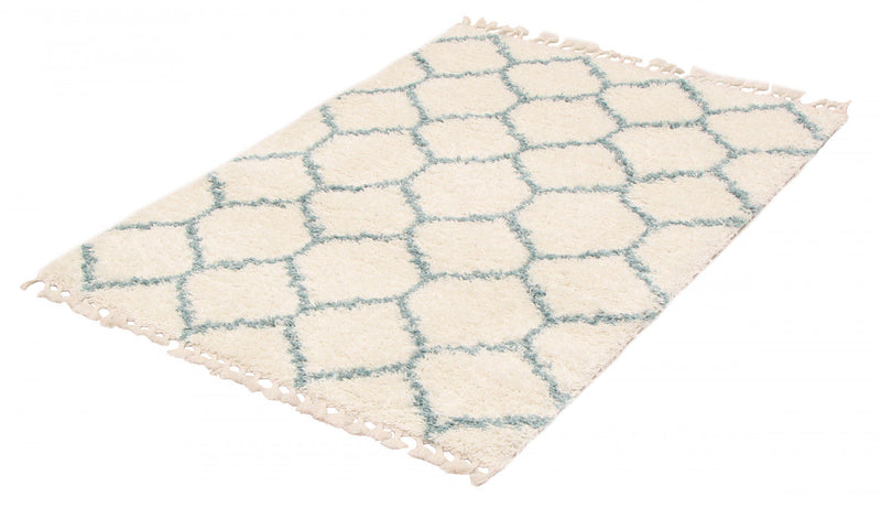 Helma Trellis Cream Shag 5'3\" X 7'3\" Area Rug