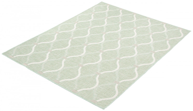 Neisha Abstract Mint Rug 5'3\" X 7'3\" Area Rug