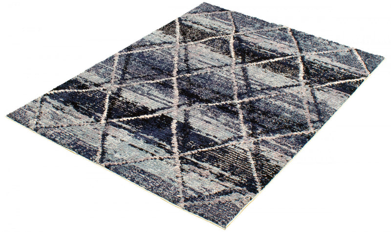 Makondo Abstract Blue Area Rug - 8'0\" x 10'0\"