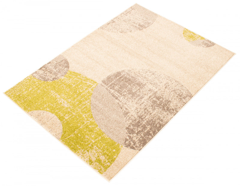 Ellegance Ivory / Green 3'11\" x 5'7\" Area Rug