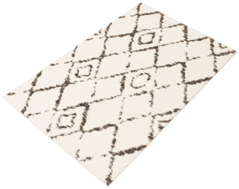 Serafina Ivory Shag 3'11\" x 6'0\" Area Rug