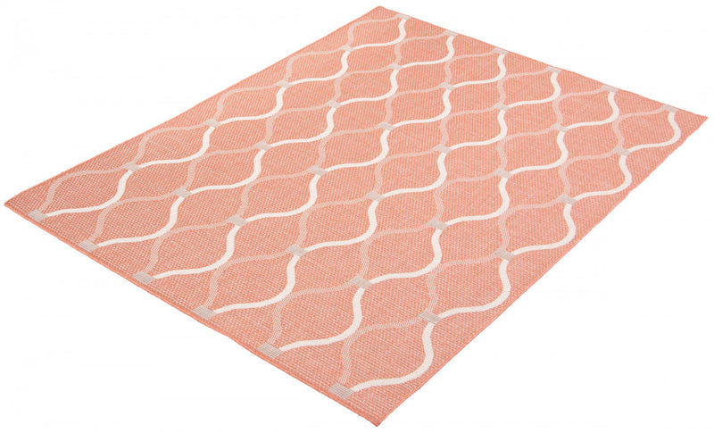 Neisha Abstract Coral Rug 6'7\" X 9'6\" Area Rug