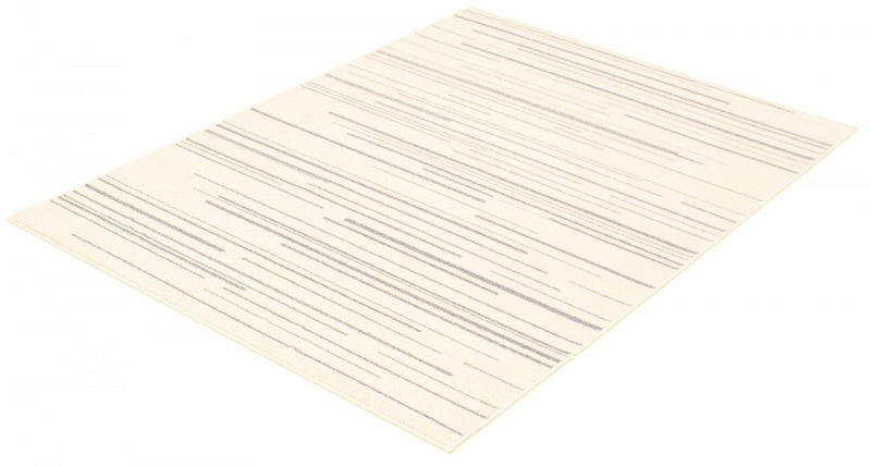 Faith Cream-Silver Area Rug - 5'3\" x 7'3\"