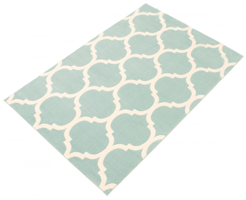 Aliya Aqua 5'3\" x 7'7\" Area Rug