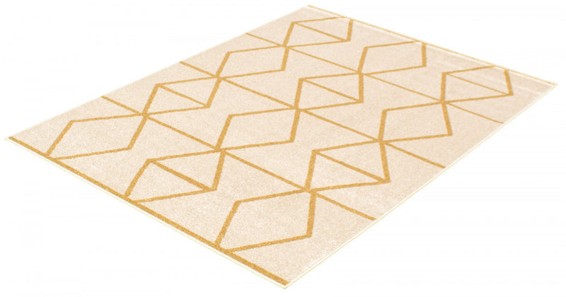 Anandi Ivory-Gold Area Rug - 3'11\" x 5'7\"