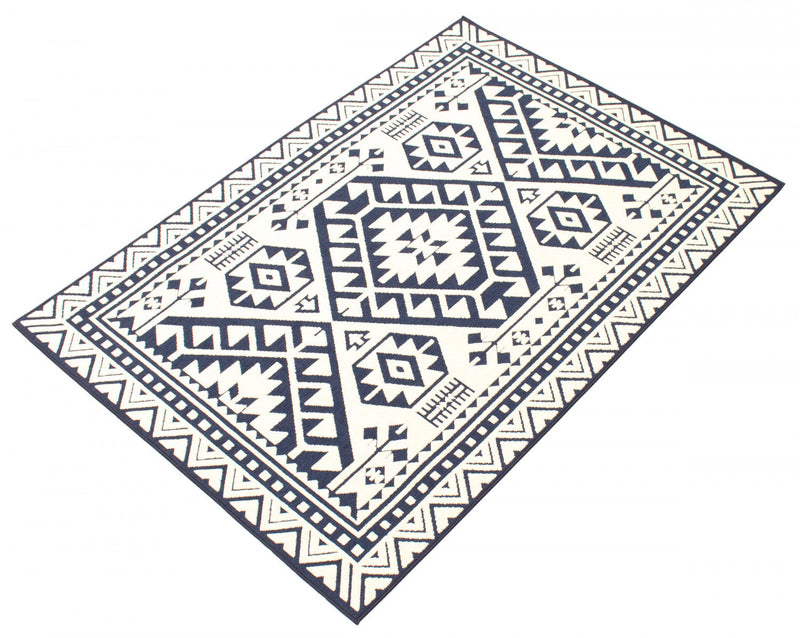 Gaia Blue 6'7\" x 9'6\" Area Rug