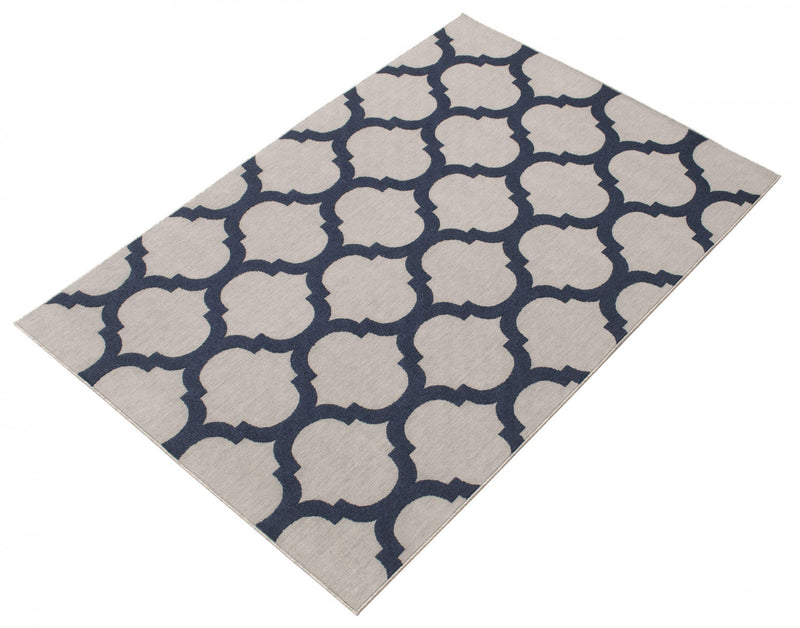  Sophie Grey-Navy Area Rug - 4'7\" x 6'7\"