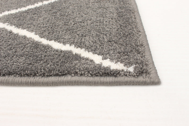August Dark Grey-White 6'7\" x 9'6\" Area Rug
