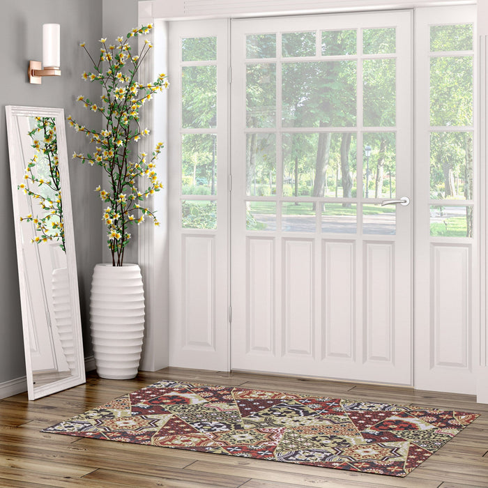 Bellezza Red / Green 2'2\" x 3'0\" Area Rug
