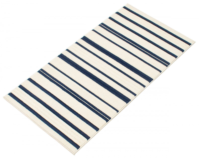 Talya Blue-Ivory 2'8\" x 4'11\" Area Rug