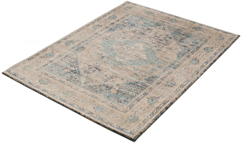 Hansel Classic Silver-Black Area Rug - 5' x 8'