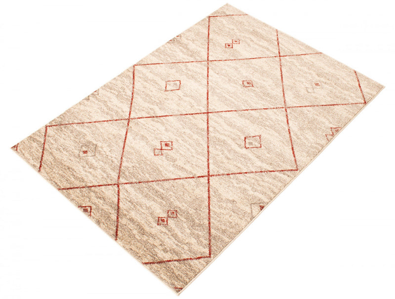 Grande Ivory/Red6'7\" X 9'6\" Area Rug