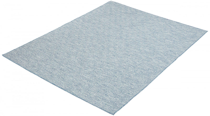 Neisha Diamond Blue Rug 6'7\" X 9'6\" Area Rug