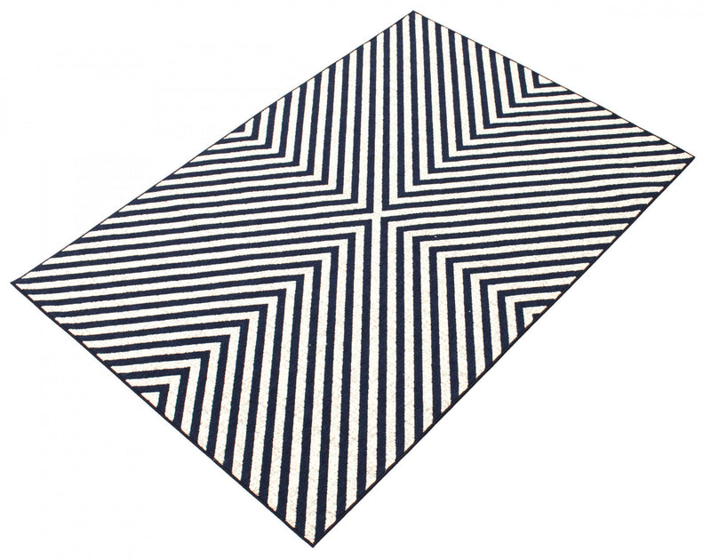 Dodie Blue-Ivory 4'7\" x 6'7\" Area Rug
