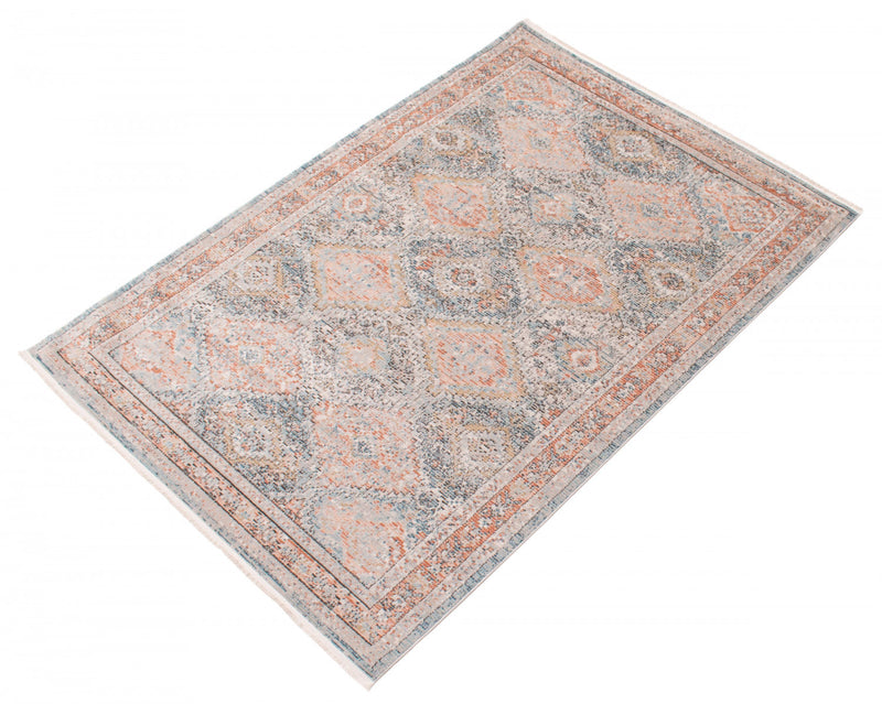 Leandra Copper/blue Rug 3'11\" X 5'11\" Area Rug