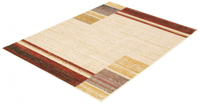 Aya Ivory-Red Area Rug - 7'10\" x 10'2\"