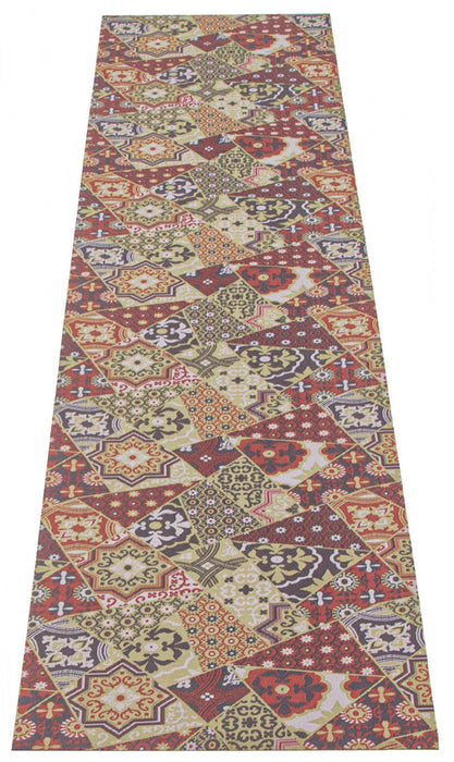 Bellezza Red / Green 2'2\" x 14'0\" Area Rug