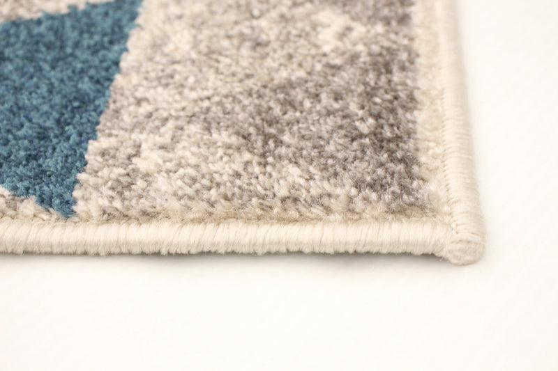 Raja Ivory-Blue Area Rug - 7'10\" x 10'2\"