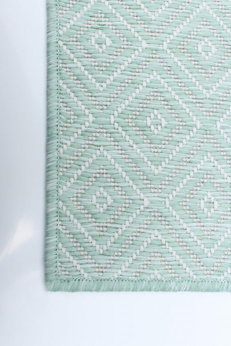 Neisha Diamond Mint Rug 6'7\" X 9'6\" Area Rug
