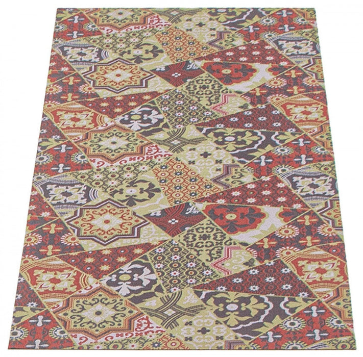 Bellezza Red / Green 2'2\" x 5'0\" Area Rug