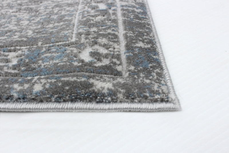 Dayna Blue, Grey Rug 3'11\" X 5'11\" Area Rug