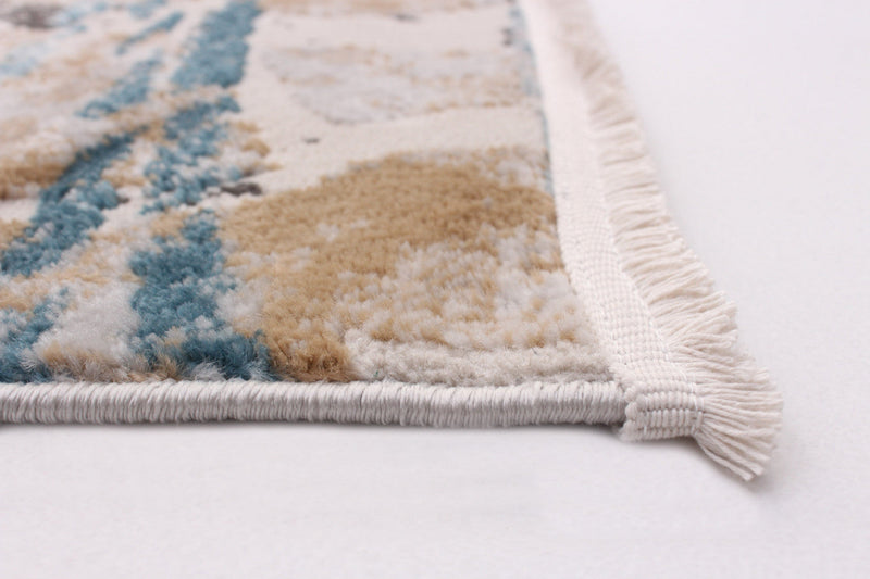 Tahi Blue, Grey, Taupe Rug 6'7\" X 9'6\" Area Rug