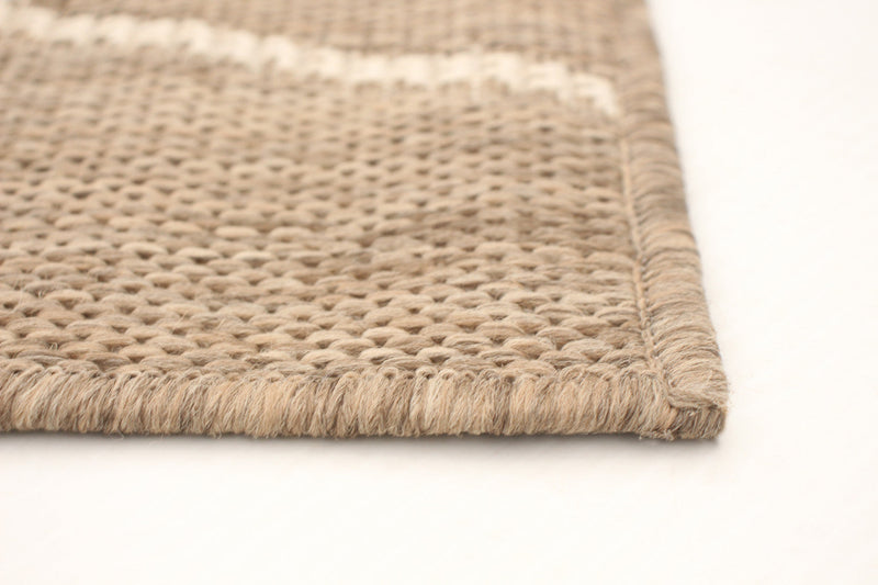 Sadie Abstract Taupe-Champagne Area Rug - 7'10\" x 10'2\"