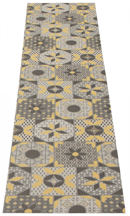Bellezza Grey 2'2\" x 14'0\" Area Rug