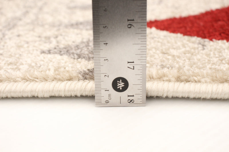 Raja Ivory-Red Area Rug - 5'3\" x 7'3\"