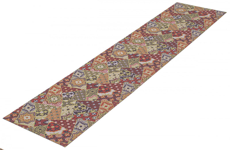 Bellezza Red-Green Area Rug - 2'2\" x 8'0\"