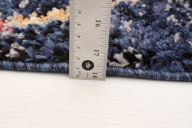 Makondo Abstract Navy Blue Area Rug - 5'3\" x 7'3\"