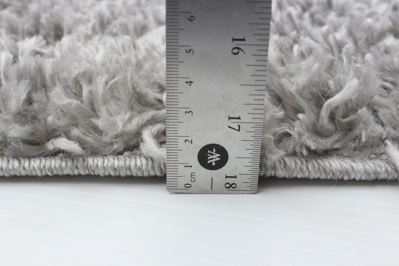 Helma Losange Light Grey Shag 6'7\" X 9'6\" Area Rug