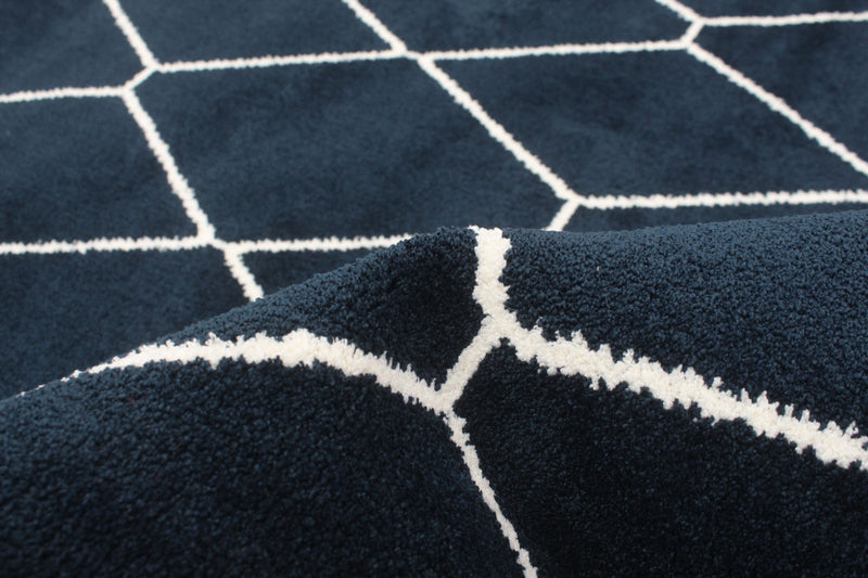 August Navy-White Area Rug - 5'3\" x 7'3\"