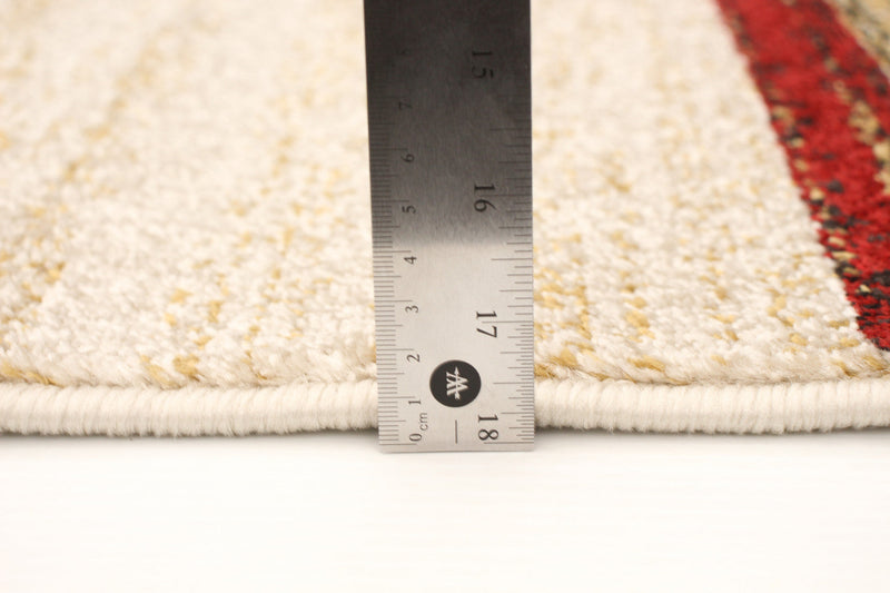 Aya Ivory-Red Area Rug - 5'3\" x 7'3\"
