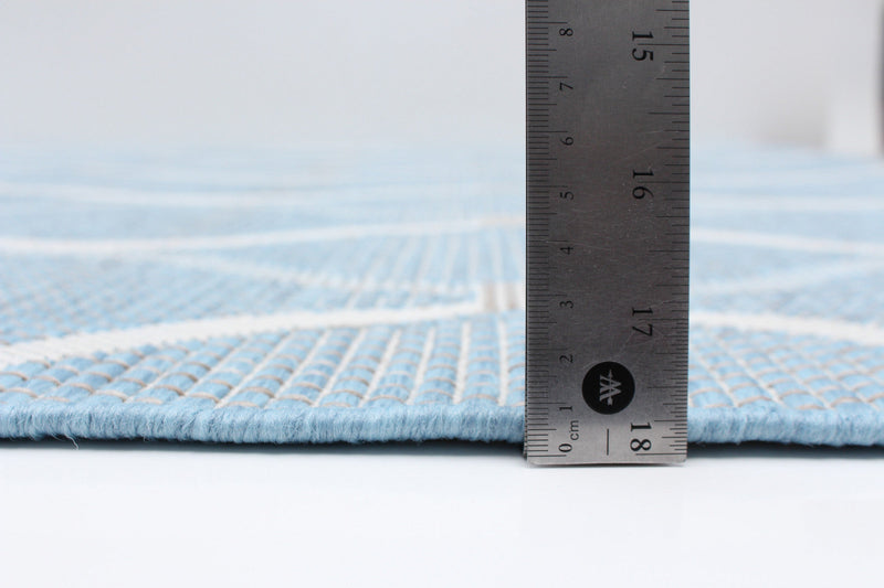 Neisha Abstract Light Blue Rug 6'7\" X 9'6\" Area Rug