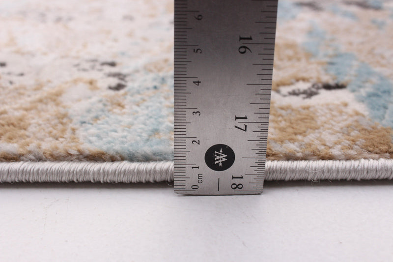 Tahi Blue, Grey, Taupe Rug 6'7\" X 9'6\" Area Rug