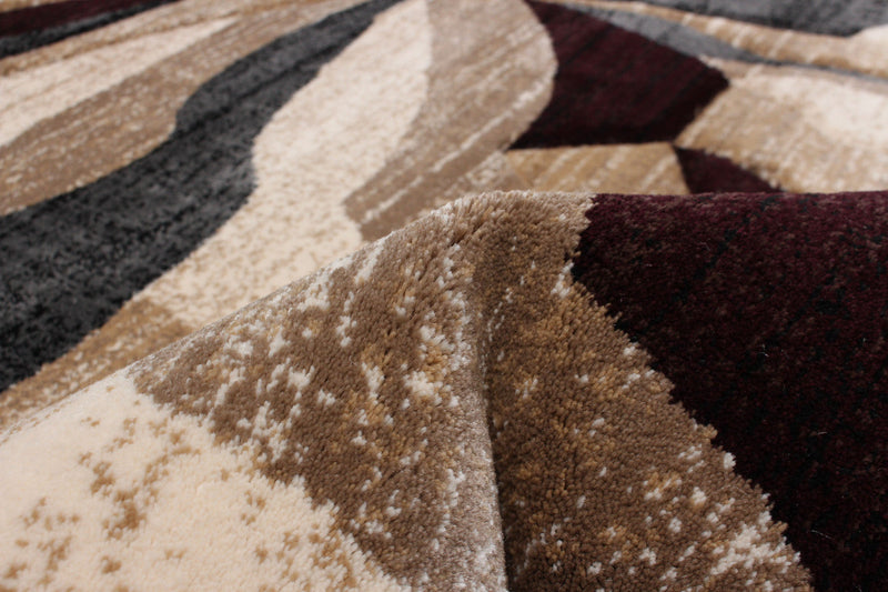 Mayoree Brown, Beige & Black Area Rug - 5'3\" X 7'3\" 