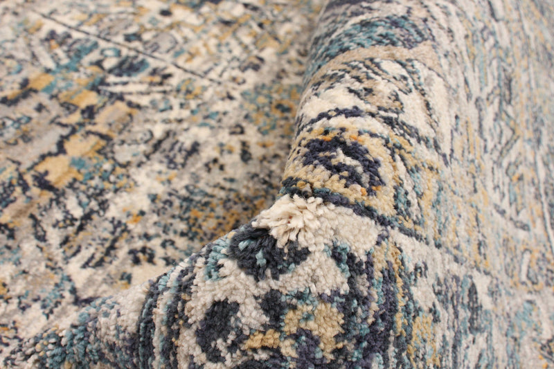 Bolivar Yalameh Blue -Ivory Area Rug - 5'0\" x 8'0\"