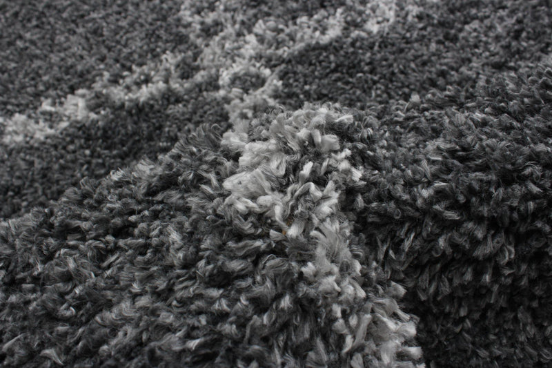 Helma Stark Dark Grey Shag 3'11\" X 5'11\" Area Rug