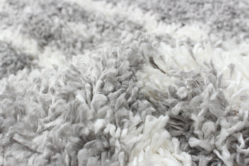 Helma Urban Cream, Dark Grey Shag 3'11\" X 5'11\" Area Rug
