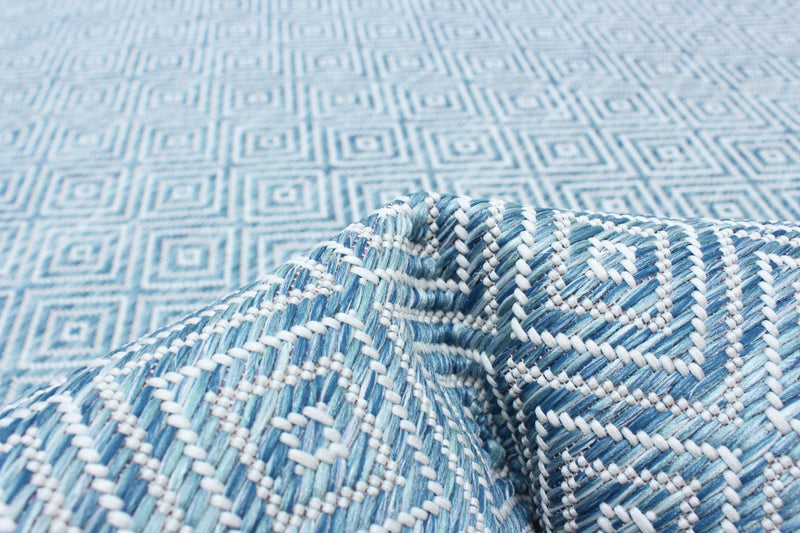 Neisha Diamond Blue Rug 6'7\" X 9'6\" Area Rug