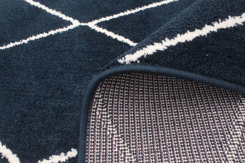 August Navy-White 6'7\" x 9'6\" Area Rug