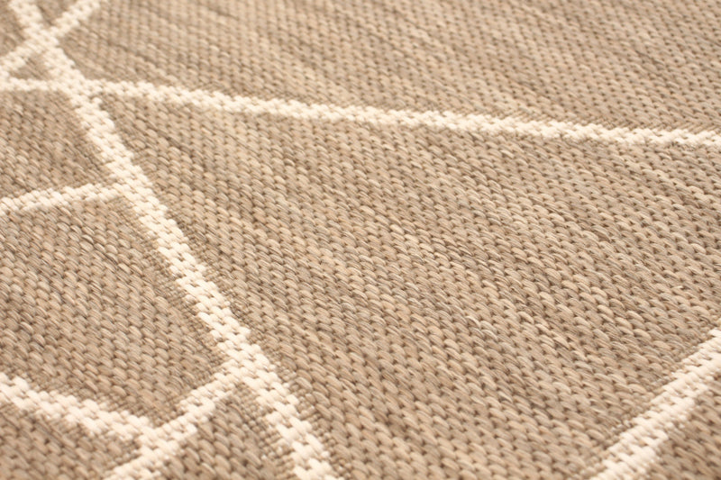 Sadie Abstract Taupe-Champagne Area Rug - 5'3\" x 7'7\"