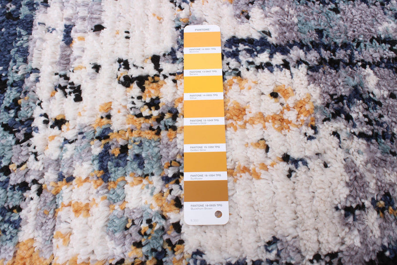 Paloma Marble Blue Area Rug - 6'7\" x 9'6\"