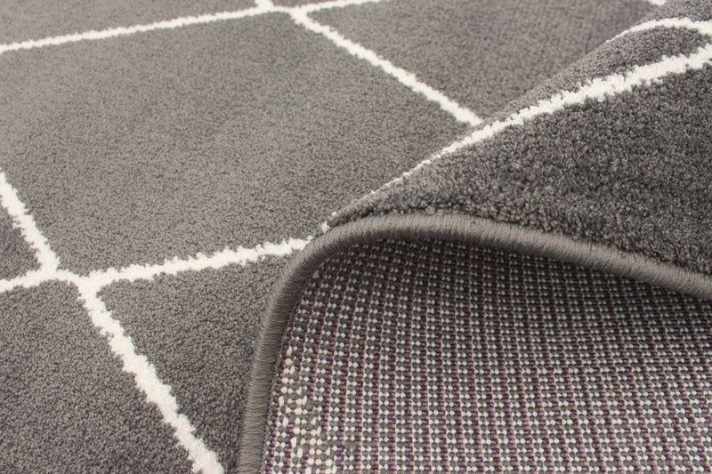 August Dark Grey-White 7'10\" x 10'2\" Area Rug