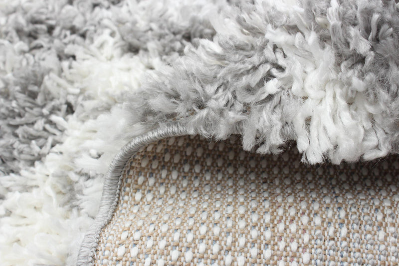 Helma Urban Cream, Dark Grey Shag 6'7\" X 9'6\" Area Rug